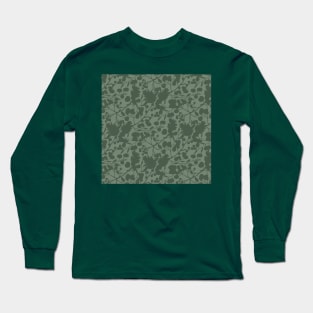 Sage Silhouetted Winter Leaves Long Sleeve T-Shirt